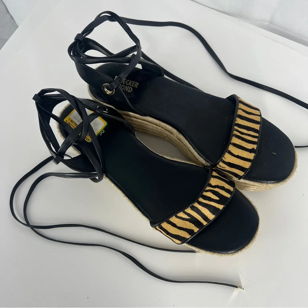 Bleecker & Bond Espadrille Platform Sandals with Ankle Wrap